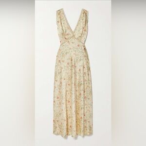 Floral Cream Maxi Dress